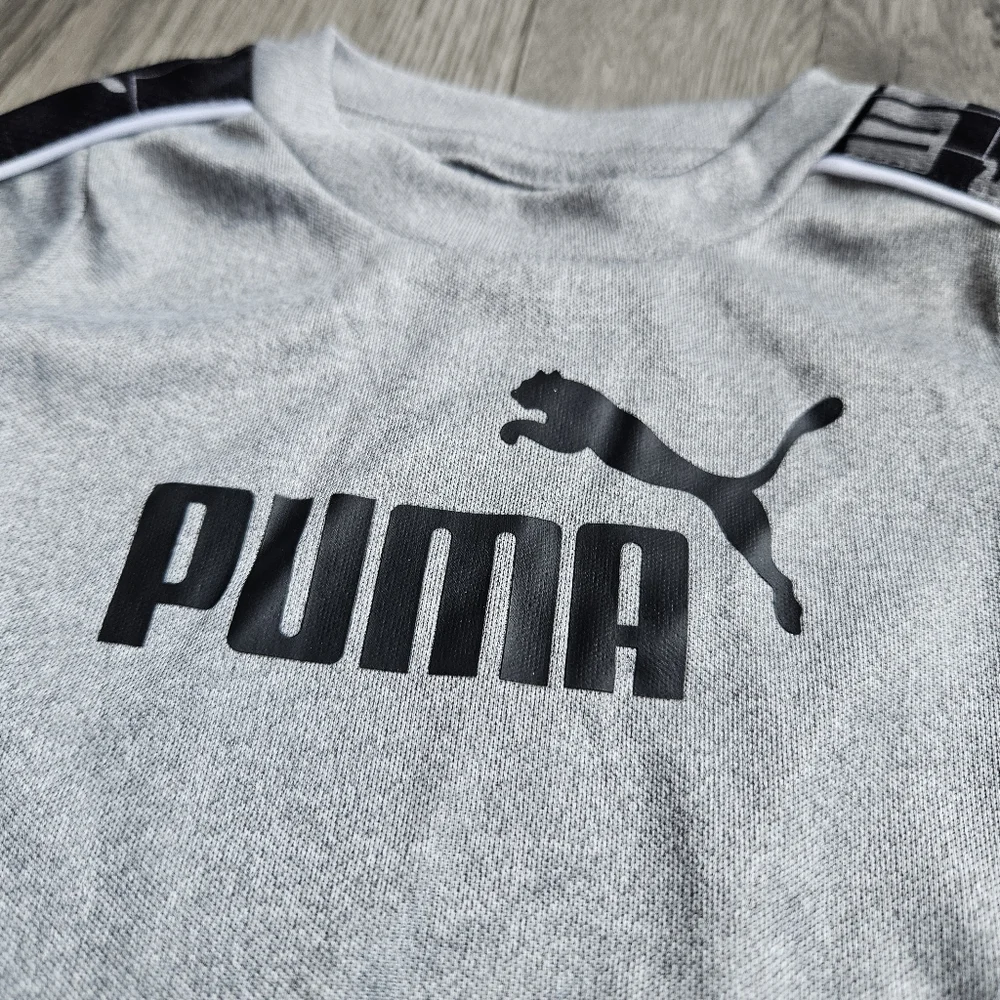 Puma Kids Short Set - Gray and Black - Size 0-3M - Picture 3 of 5
